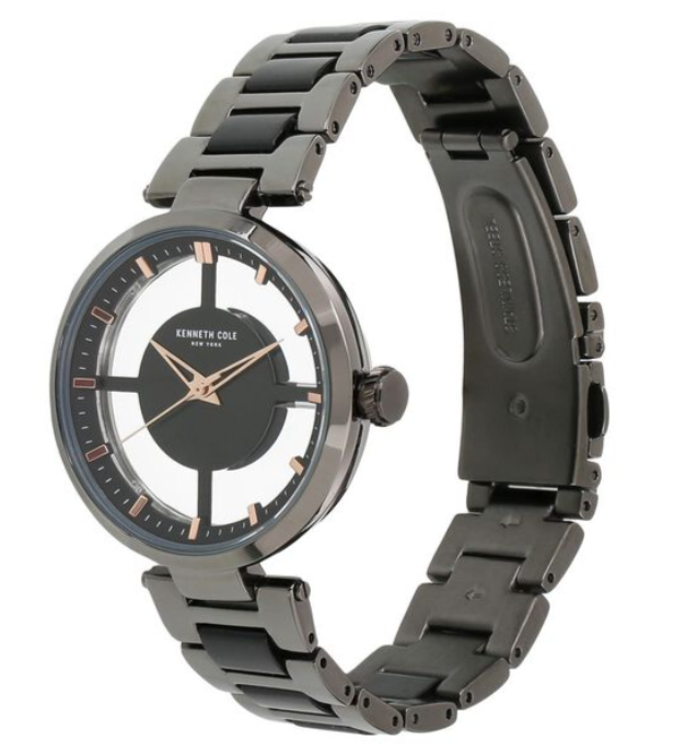 Kenneth Cole Quartz Analog Black Dial Bimetal Strap Watch for Women