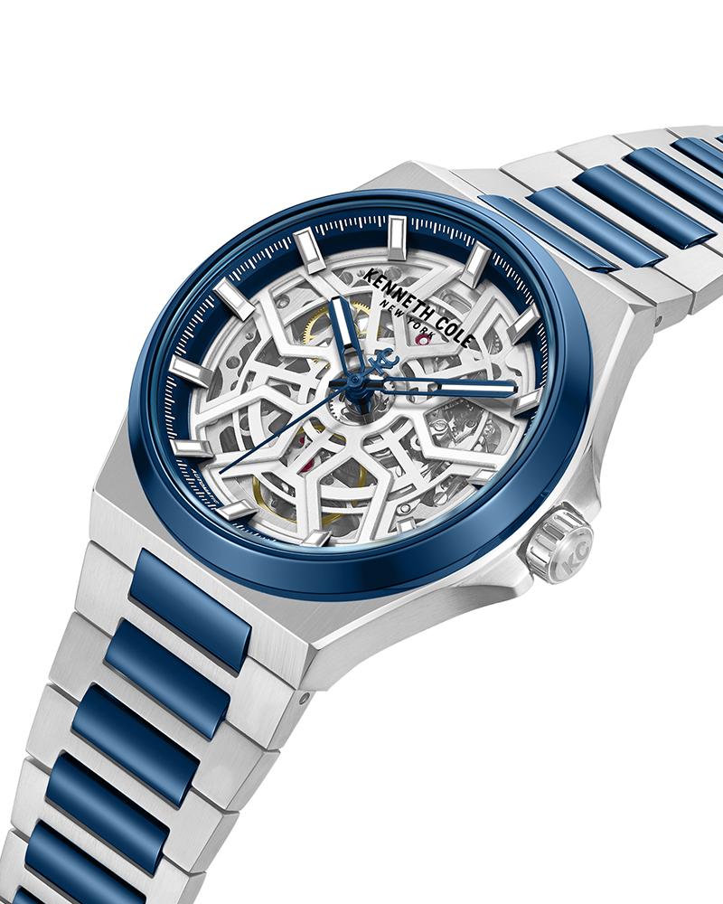 Kenneth Cole Automatic Silver Dial Two Toned Stainless Steel Strap Men's Watch
