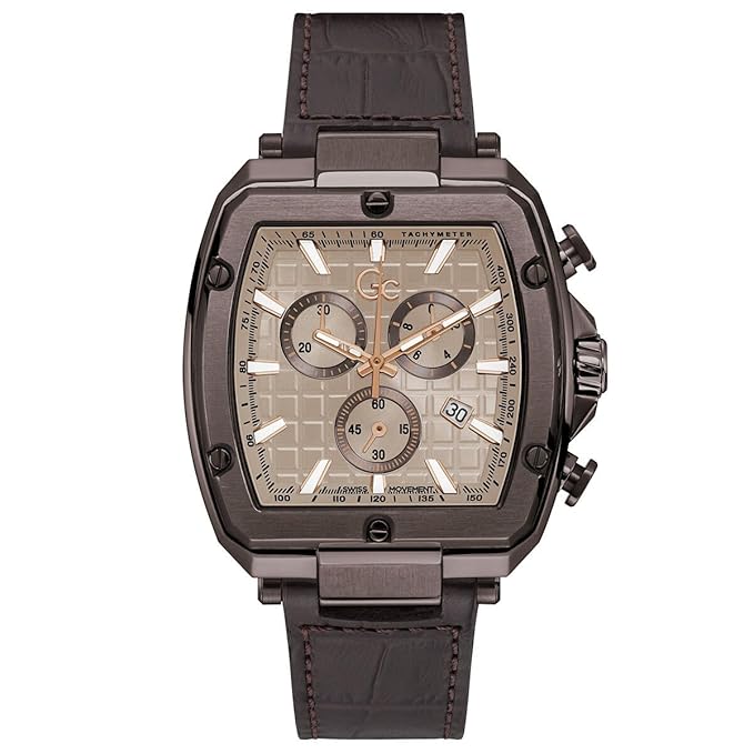 GC Tonneau 44mm Beige Dial Analog Men Watch