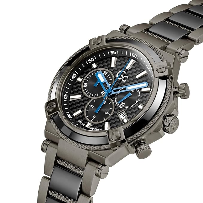 GC Sport Chic Collection Black Dial Swiss Movement Men's Watch
