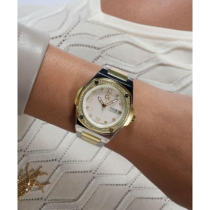 GC Analog White Dial Women's Watch