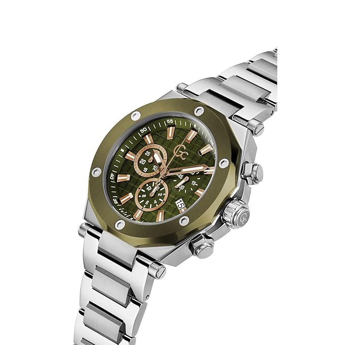 GC Round 44mm Green Dial Analog Men Watch