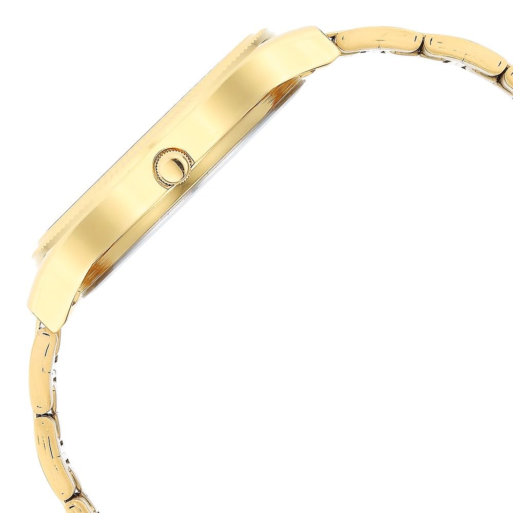 Titan Karishma Quartz Analog with Day & Date Green Dial Gold Stainless Steel Strap Watch for Men