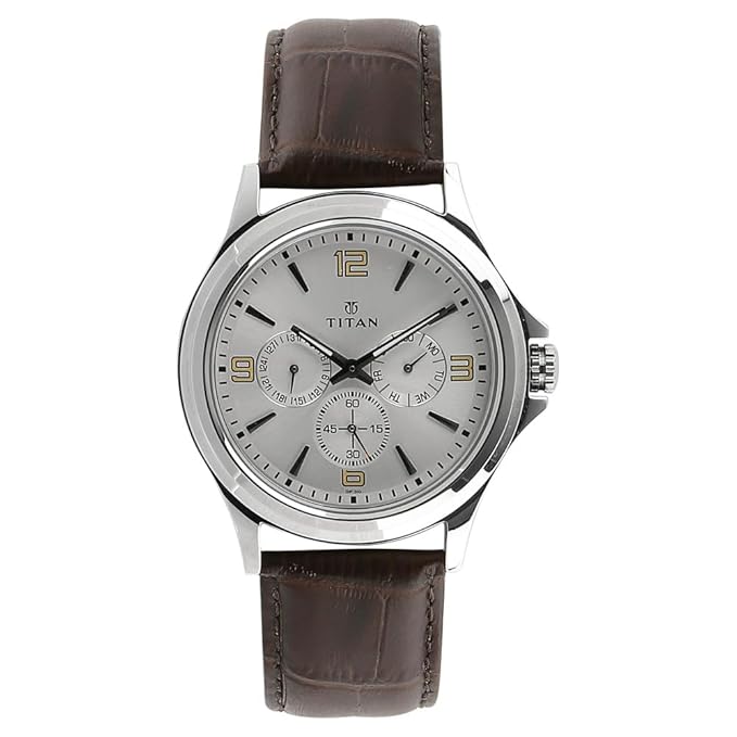 Titan Analog Silver Dial Men's Watch