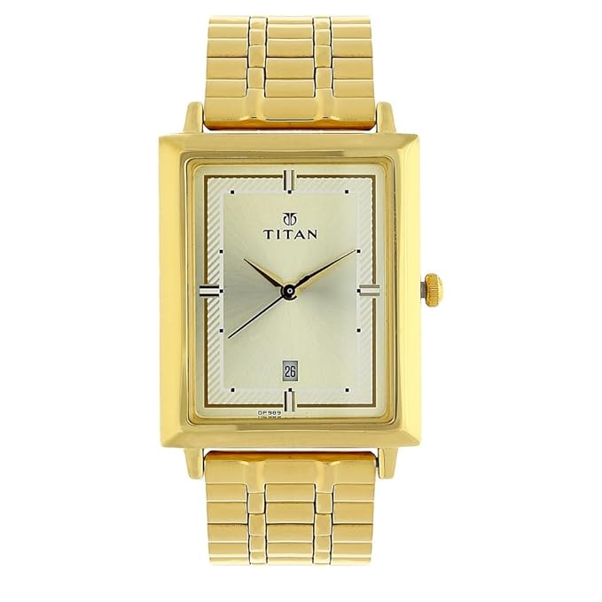 Titan Analog OffWhite Dial Men's Watch