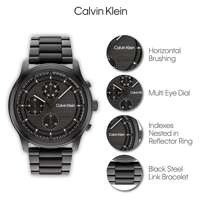 CALVIN KLEIN Sport Multi-Function Analog Black Dial Men's Watch