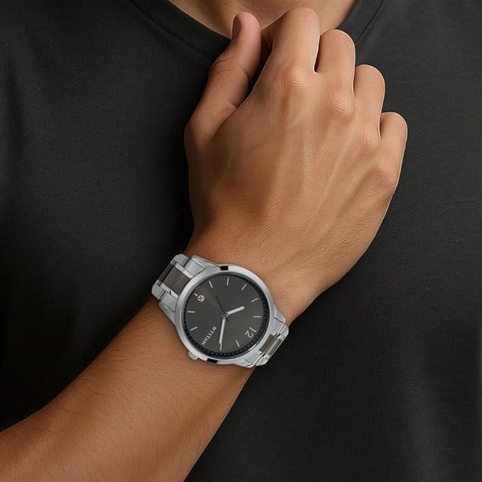 Titan Neo Analog Grey Dial Men's Watch
