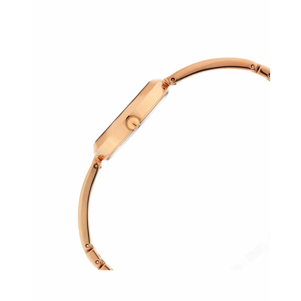 Titan Raga Viva Quartz Analog Bicolour Brown and Beige Dial Rose Gold Metal Strap Watch for Women