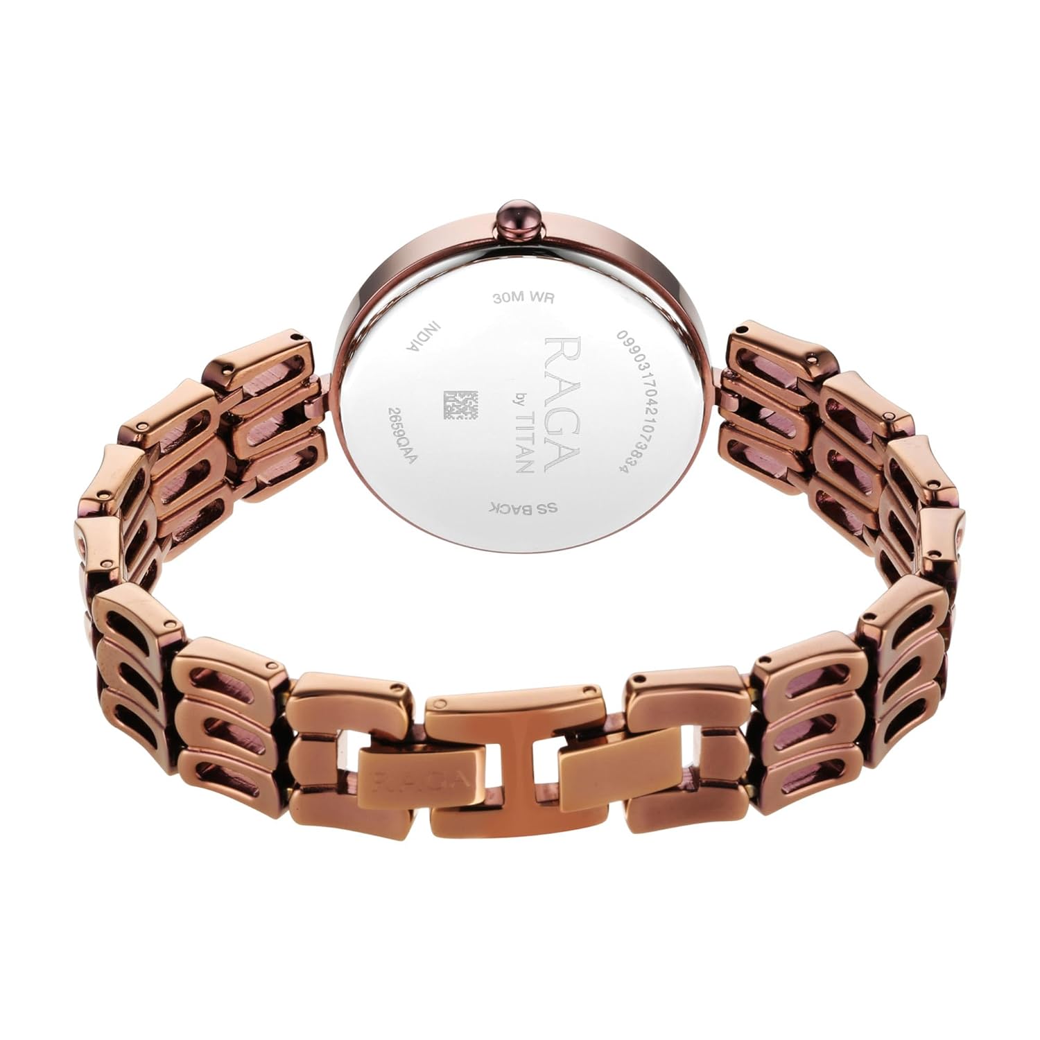 Titan Raga Chic Mother Of Pearl Dial Analog Metal Strap Watch for Women