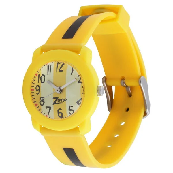 Zoop Analog Watch with Yellow Dial & Yellow Strap for Boys Girls Kids, from House of Titan