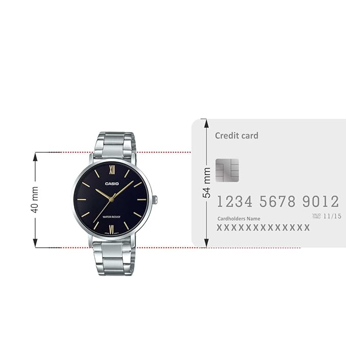 Casio Enticer Analog Black Dial Women's Watch - LTP-VT01D-1BUDF
