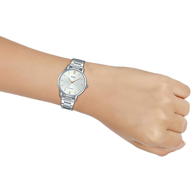 Casio Analog Silver Dial Women's Watch-LTP-VT01D-7BUDF