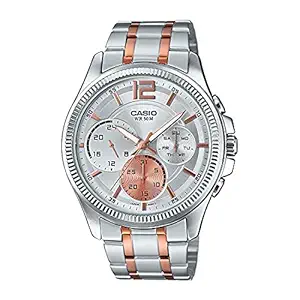 Casio Analog Silver Dial Men's Watch-MTP-E305HRG-7AVIF