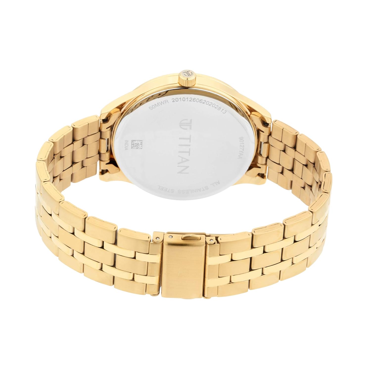 Titan Regalia Opulent Black Dial Analog with Day and Date Stainless Steel Strap watch for Men