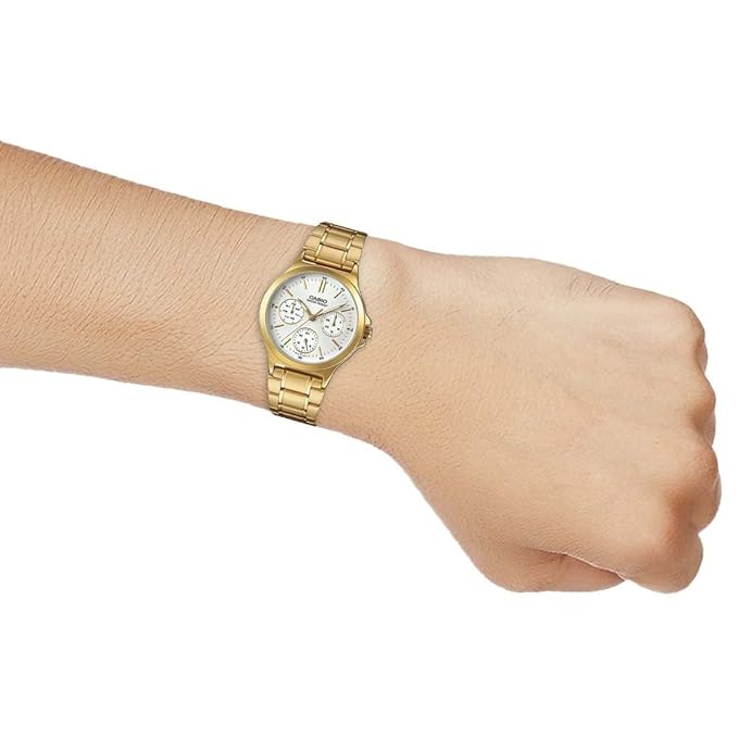 Casio Enticer Ladies Analog White Dial Women LTP-V300G-7AUDF