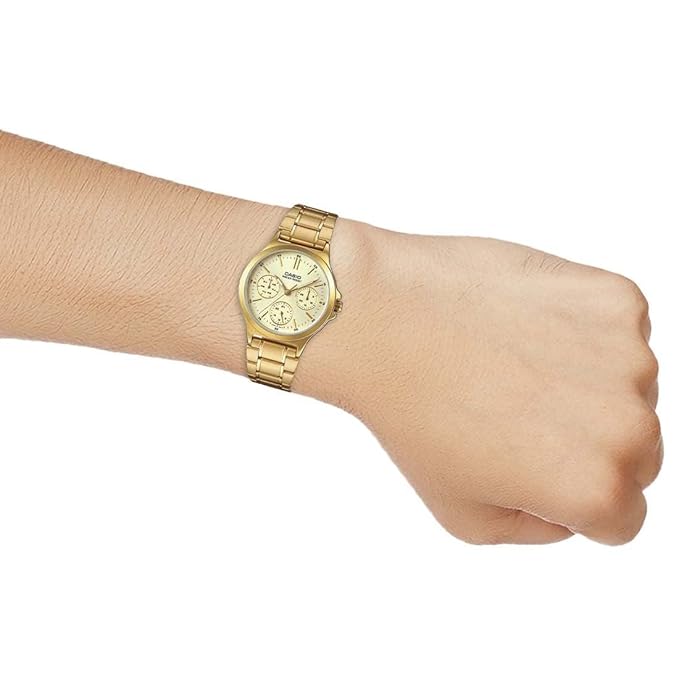 Casio Enticer Ladies Analog Gold Dial Women's LTP-V300G-9AUDF