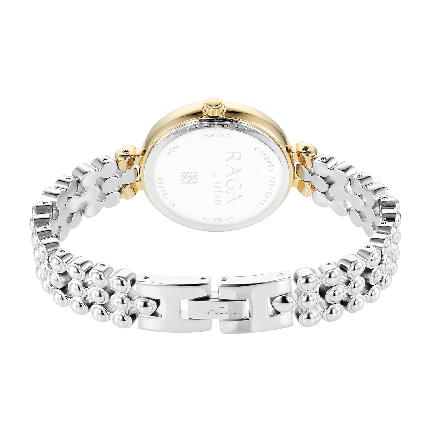 Titan Raga Showstopper Quartz Analog Silver Dial Metal Strap Watch for Women