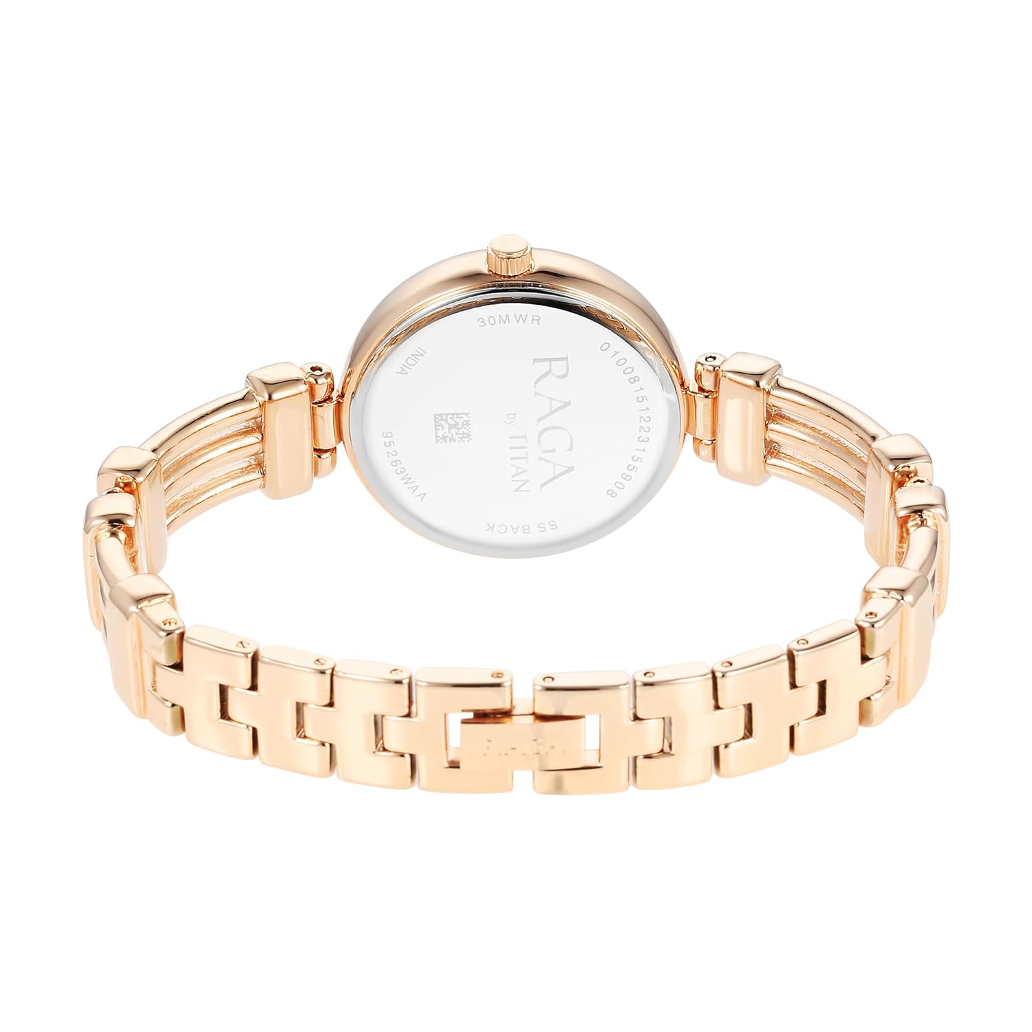 Titan Raga Showstopper Quartz Analog Rose Gold Dial Metal Strap Watch for Women
