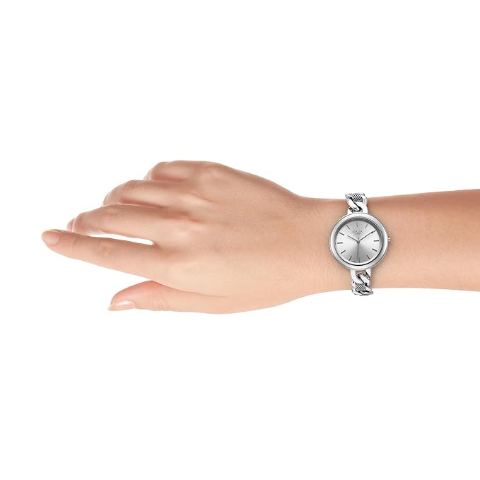 Titan Raga Showstopper Quartz Analog Silver Dial Metal Strap Watch for Women