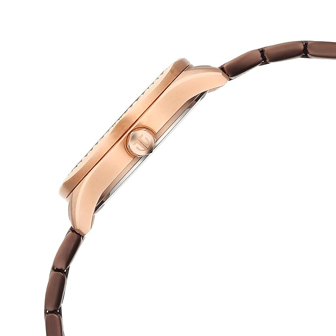 Titan Glamour Quartz Analog with Date Brown Dial Brown Stainless Steel Strap Watch For Women