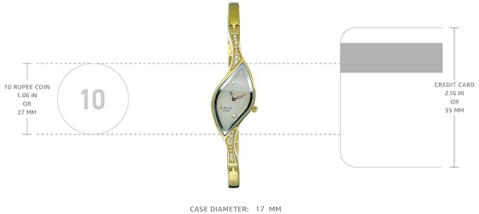 Titan Raga White Dial Women Watch With Metal Strap