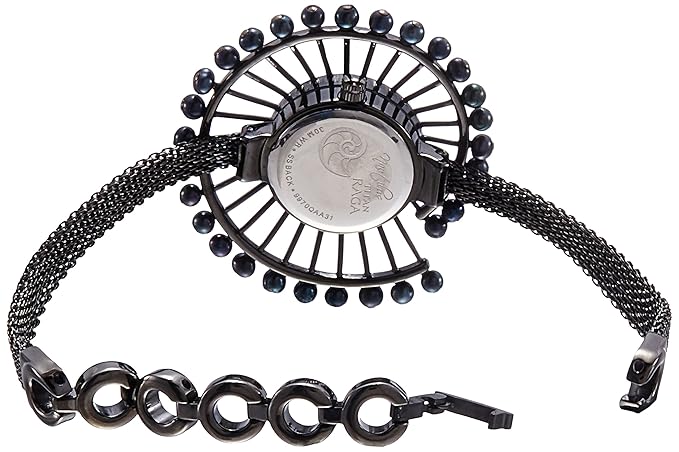 Titan Raga Black Dial Women Watch With Bimetal Strap