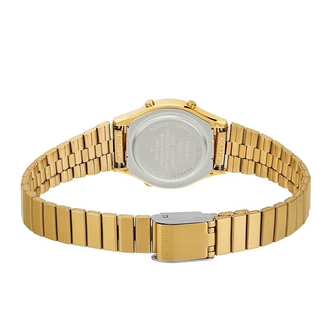 Casio Unisex Vintage LA700WEG-9ADF Gold Digital Dial Gold Stainless Steel Band