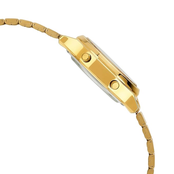 Casio Unisex Vintage LA700WEG-9ADF Gold Digital Dial Gold Stainless Steel Band
