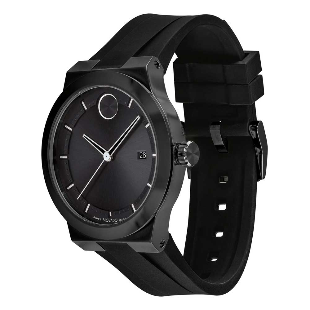 Movado Men Bold Quartz Black Round Dialen's Analogue Watch