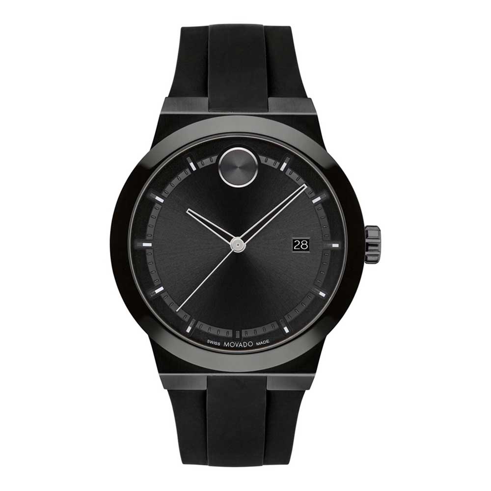 Movado Men Bold Quartz Black Round Dialen's Analogue Watch