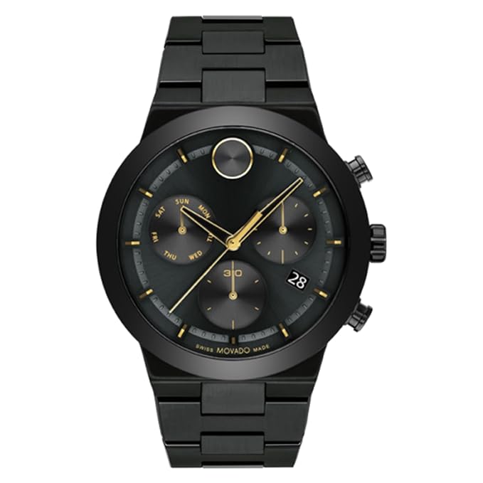 Movado Bold Quartz Black Round Dialen's Watch
