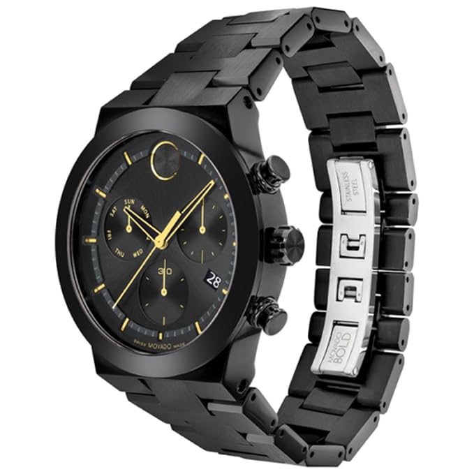 Movado Bold Quartz Black Round Dialen's Watch