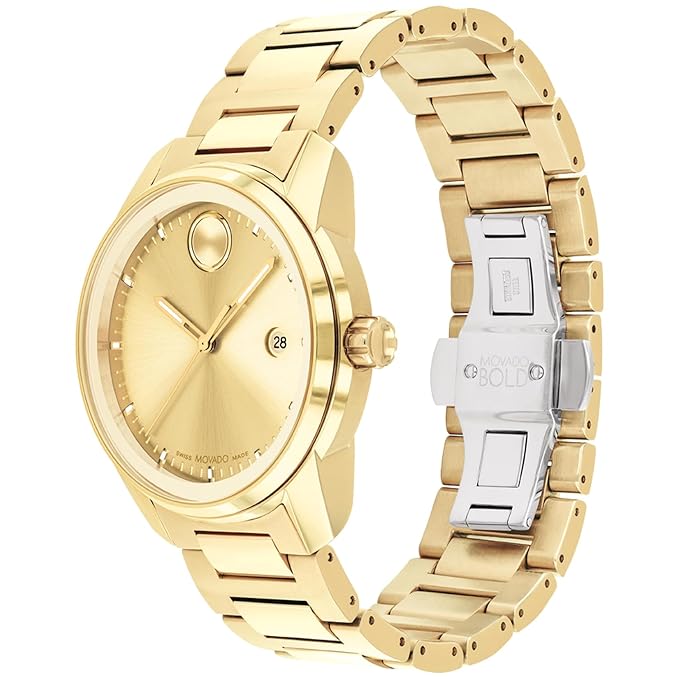 Movado Bold Quartzold Round Dialen's Watch