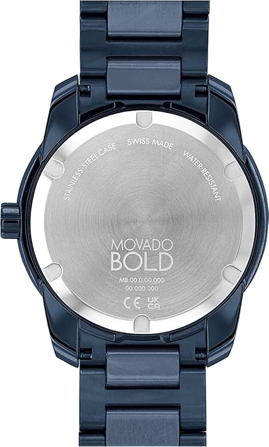 Movado Bold Verso Swiss Qtz Blue Dial Men's Watch | Ionic Plated Dark Blue Steel Material | Blue Color Band