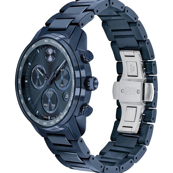 Movado Bold Chronograph Blue Round Dial Men's Watch