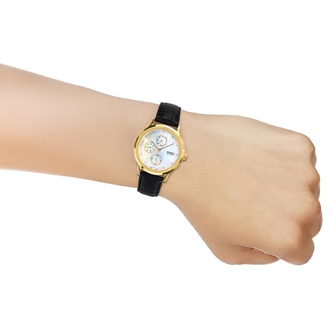 Casio Enticer Ladies LTP-SN6KGSL-7A Analog White Dial Watch