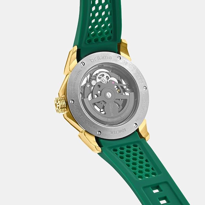 Quantum Men Automatic Green Dial Analog Silicone Watch