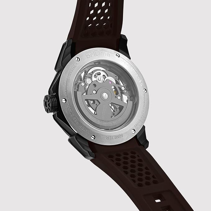 Quantum Men Automatic Maroon Dial Analog Silicone Watch