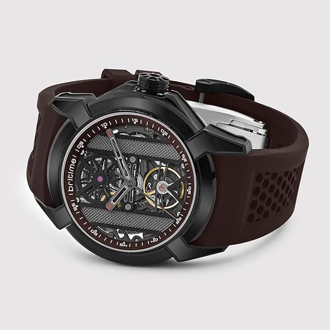 Quantum Men Automatic Maroon Dial Analog Silicone Watch