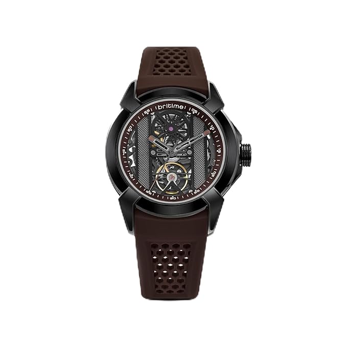 Quantum Men Automatic Maroon Dial Analog Silicone Watch
