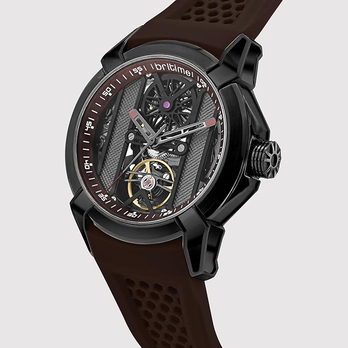 Quantum Men Automatic Maroon Dial Analog Silicone Watch
