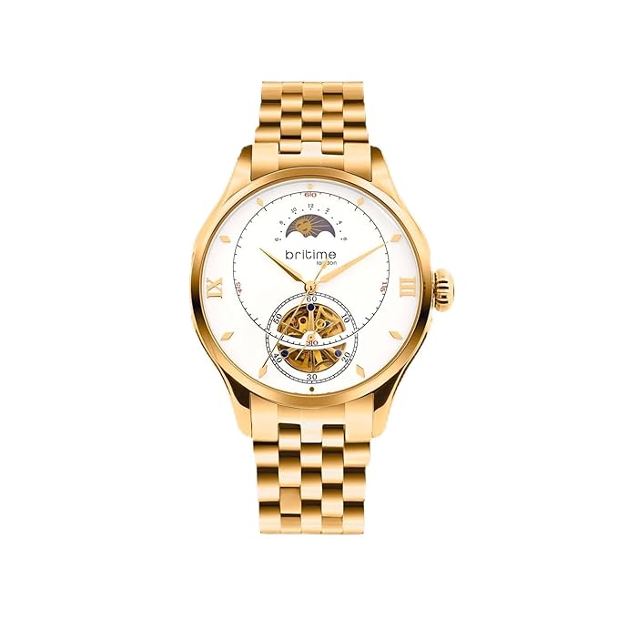 Men Automatic Silver Dial Analog Metal Watch