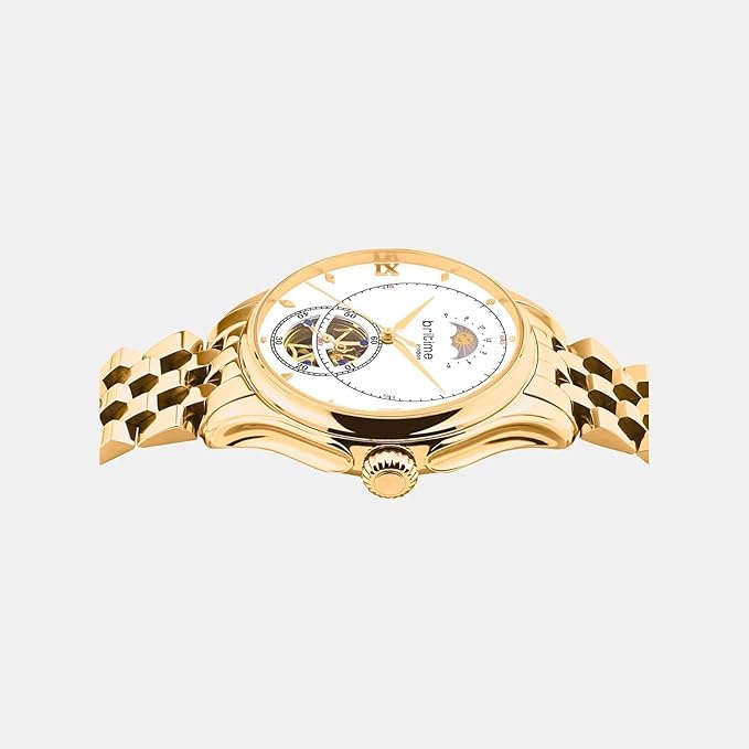 Men Automatic Silver Dial Analog Metal Watch