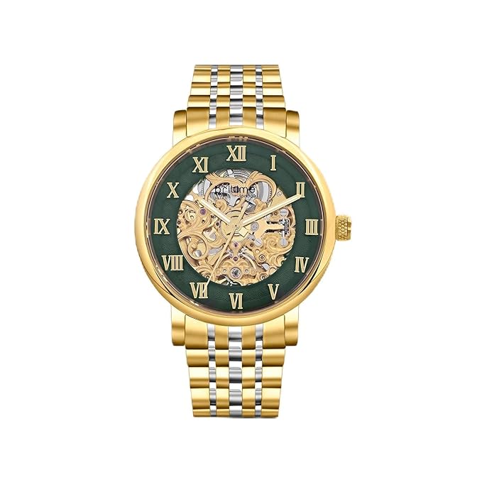 Prestoria Men Automatic Green Dial Analog Steel Watch
