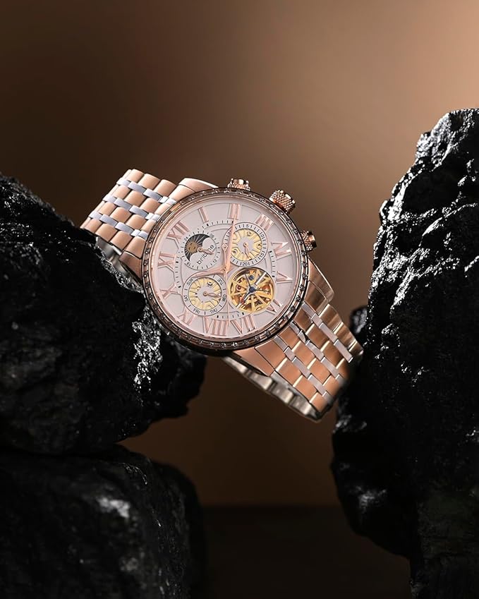 Chronograph Watch - Silver Dial, Stainless Steel Case, Water-Resistant - Stylish and Reliable Timepiece for Every Occasion