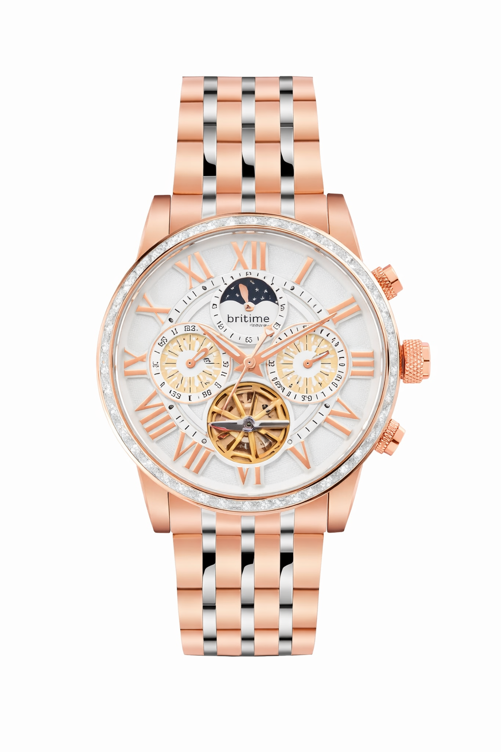 Chronograph Watch - Silver Dial, Stainless Steel Case, Water-Resistant - Stylish and Reliable Timepiece for Every Occasion