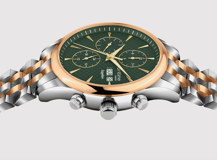 Magna Men Multi-Function Green Dial Analog Stainless Steel Watch