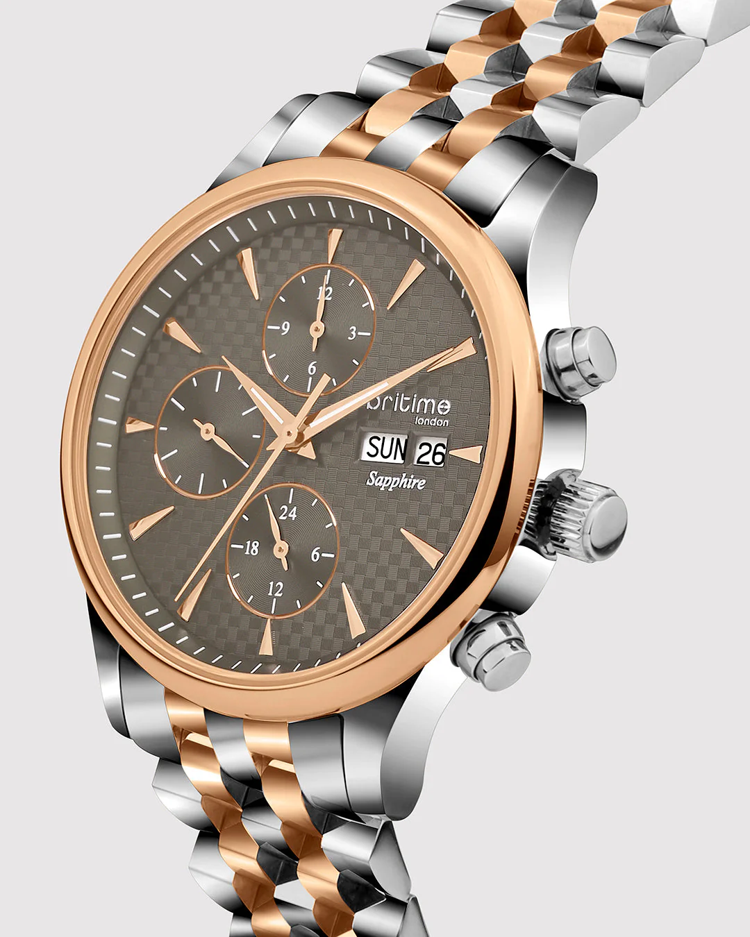 Magna Men Multi-Function Brown Dial Analog Stainless Steel Watch