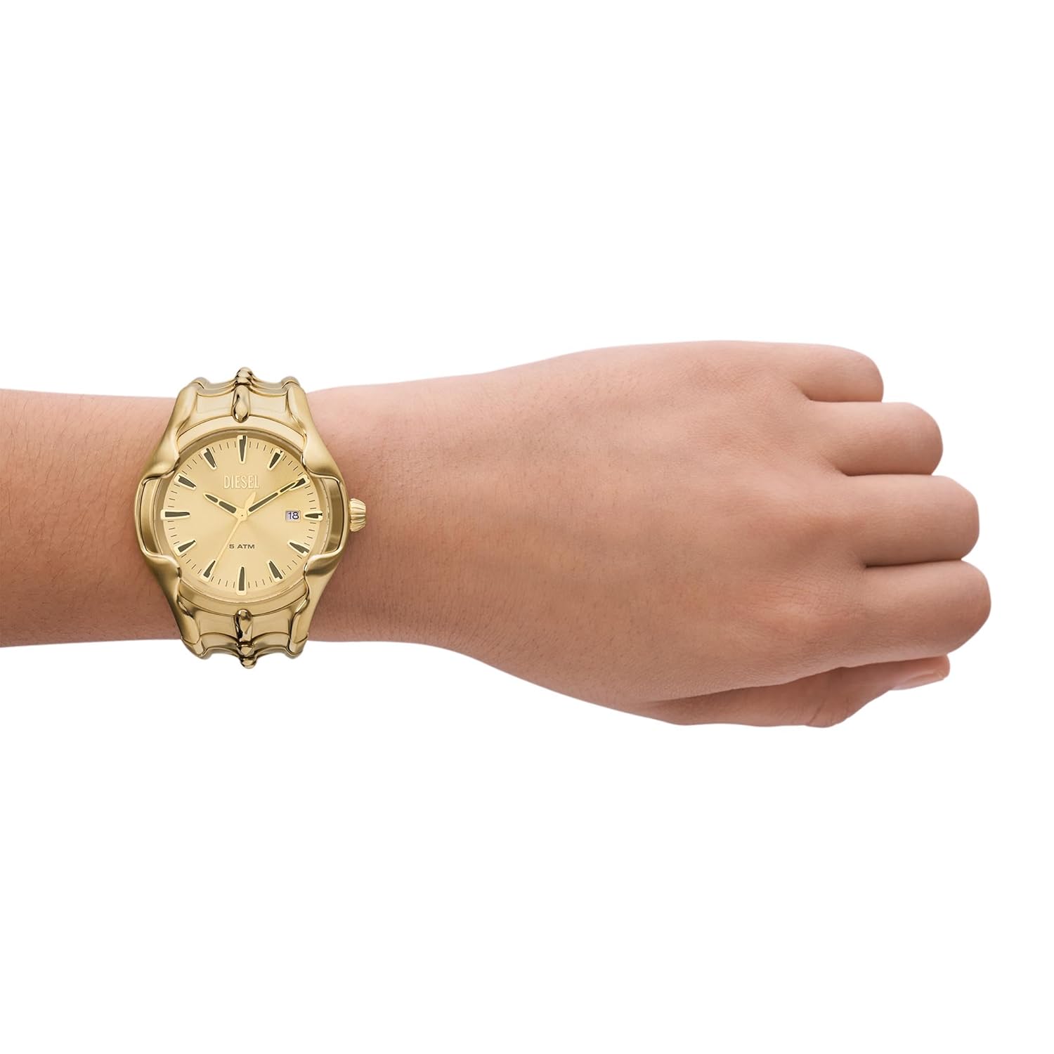 Diesel Stainless Steel Analog Gold Dial Men Watch,GOLD BAND