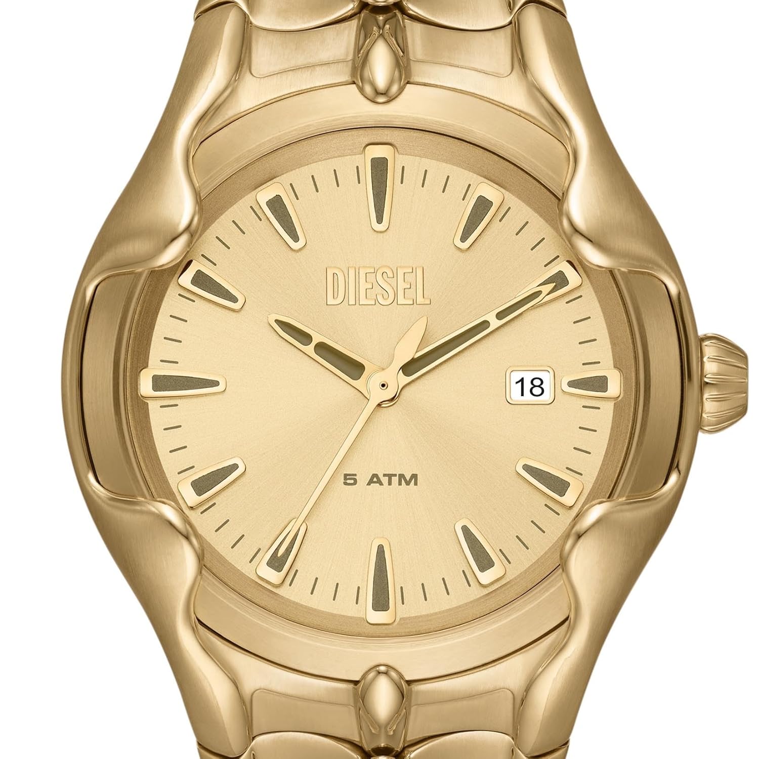 Diesel Stainless Steel Analog Gold Dial Men Watch,GOLD BAND